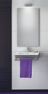 Мебели с бял умивалник Polyrail 40 Inox