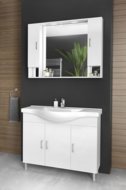 Шкафове за баня Alba 100 White с колона