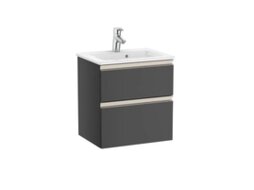Конзолен шкаф за баня The Gap Anthracite Grey Gloss 50см