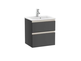 Конзолен шкаф за баня The Gap Anthracite Grey Gloss 50см