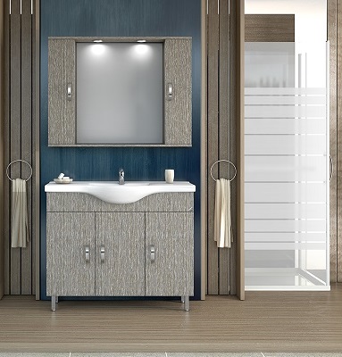 Мебели от MDF за баня Alba 100 Brown Мебели от MDF за баня Alba 100 Brown